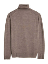 JOHN SMEDLEY Cherwell Roll Neck Jumper – Extra Fine Merino Wool – Mushroom