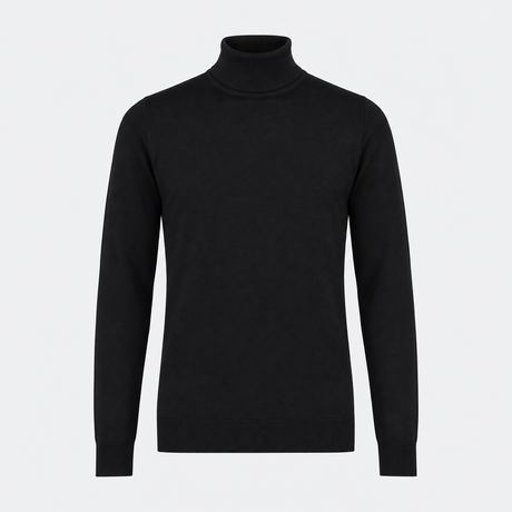 John Smedley Connell roll neck jumper in Black