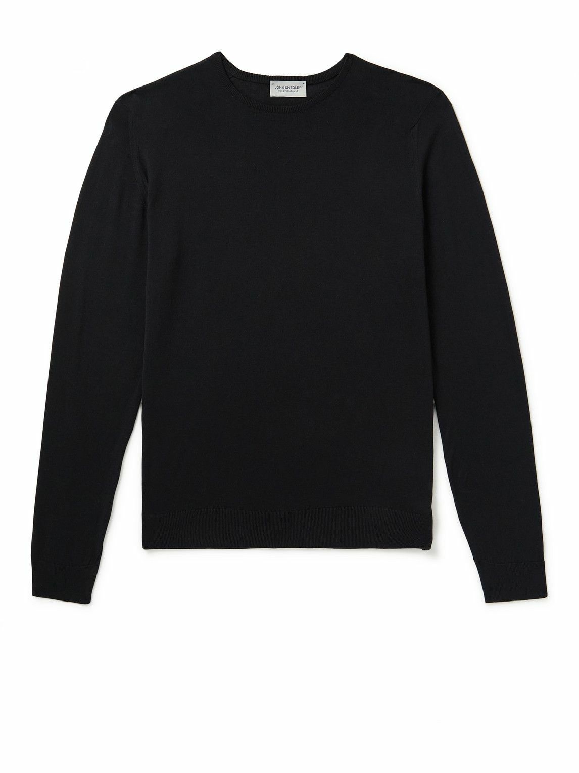 John Smedley Hatfield crew neck jumper in Black