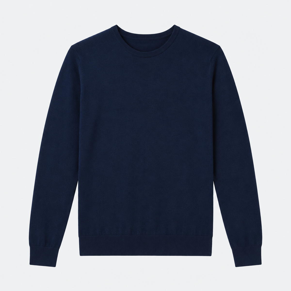 John Smedley Hatfield crew neck jumper in French Navy