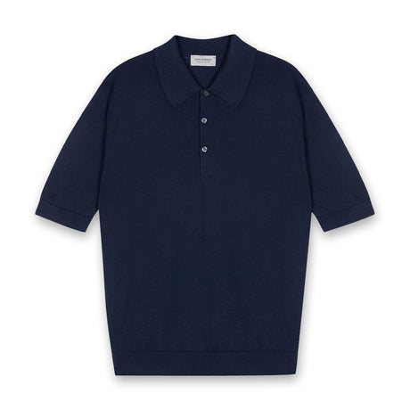 John Smedley Isis polo shirt in French Navy