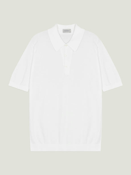 John Smedley Isis polo shirt in White