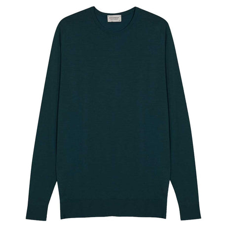 JOHN SMEDLEY Lundy Crew Neck Jumper – Extra Fine Merino Wool – Richardson Green