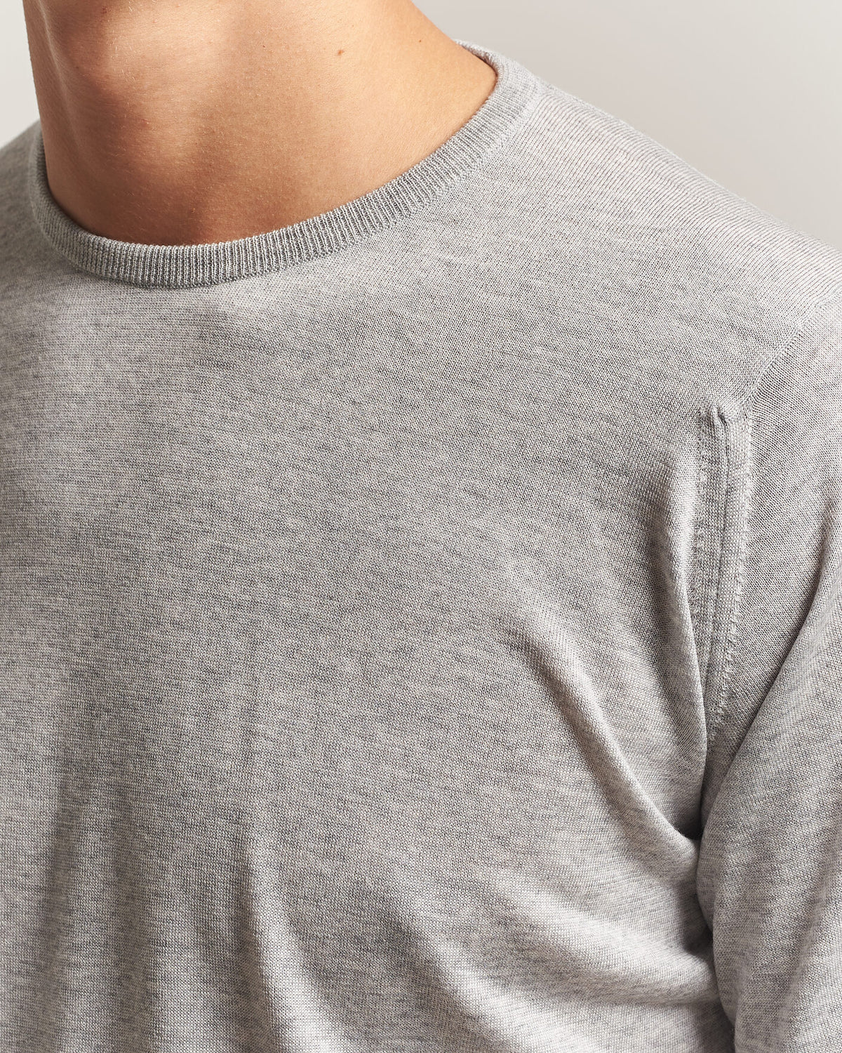 John Smedley Lundy in Nimbus Grey — view 5