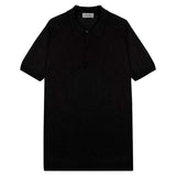 JOHN SMEDLEY Macloud Polo Shirt – Extra Fine Merino Wool – Black