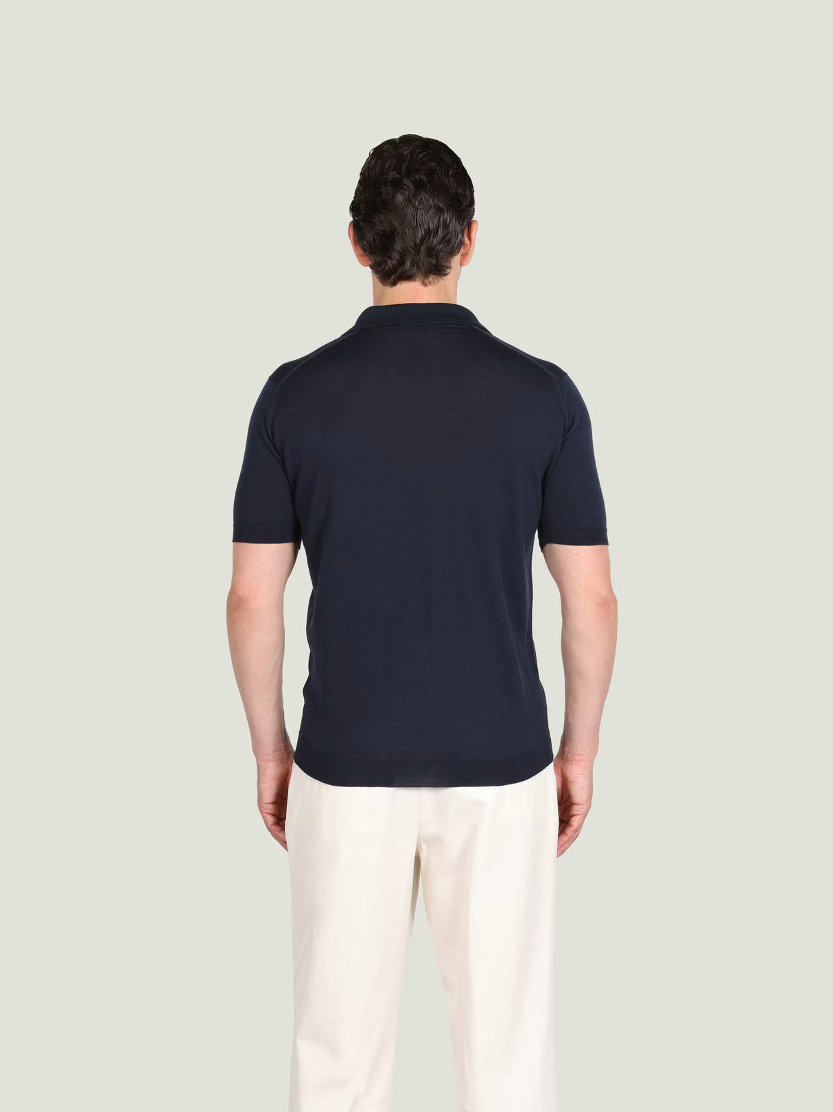 JOHN SMEDLEY Macloud Polo Shirt – Extra Fine Merino Wool – Midnight