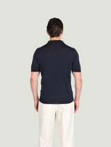 JOHN SMEDLEY Macloud Polo Shirt – Extra Fine Merino Wool – Midnight