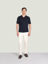 JOHN SMEDLEY Macloud Polo Shirt – Extra Fine Merino Wool – Midnight