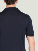 JOHN SMEDLEY Macloud Polo Shirt – Extra Fine Merino Wool – Midnight