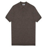 JOHN SMEDLEY Macloud Polo Shirt – Extra Fine Merino Wool – Mushroom