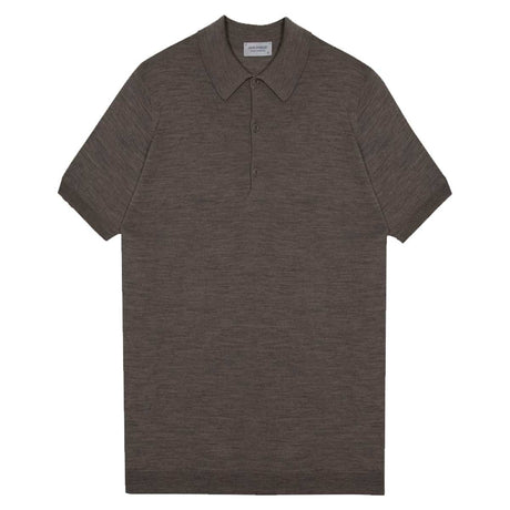 JOHN SMEDLEY Macloud Polo Shirt – Extra Fine Merino Wool – Mushroom