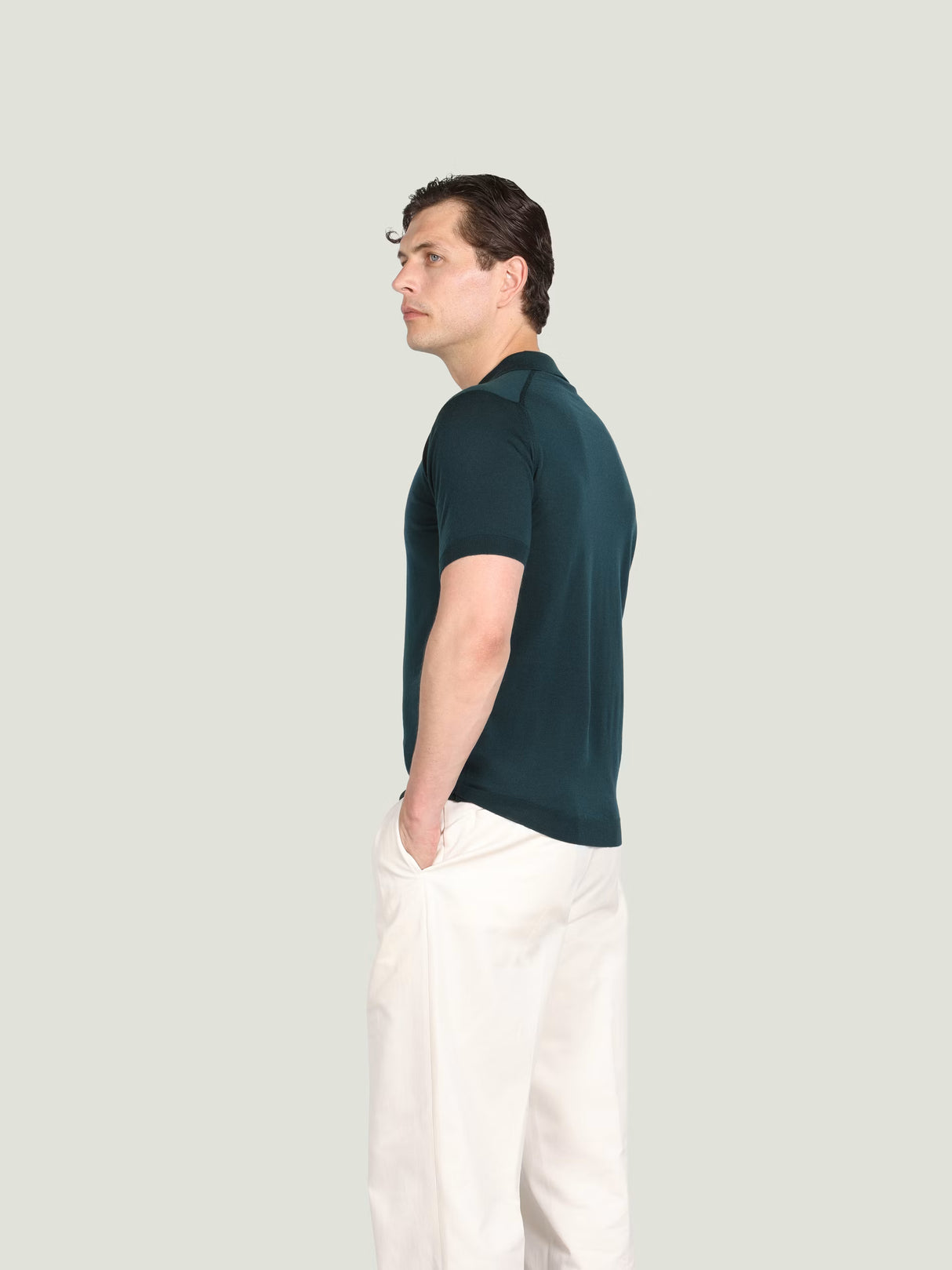 JOHN SMEDLEY Macloud Polo Shirt – Extra Fine Merino Wool – Richardson Green