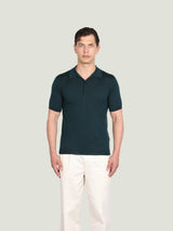 JOHN SMEDLEY Macloud Polo Shirt – Extra Fine Merino Wool – Richardson Green