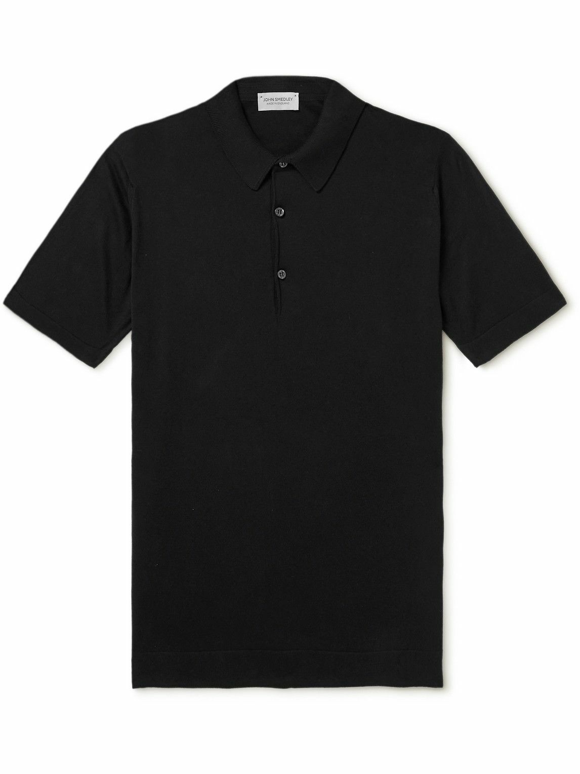 John Smedley Mycroft polo shirt in Black