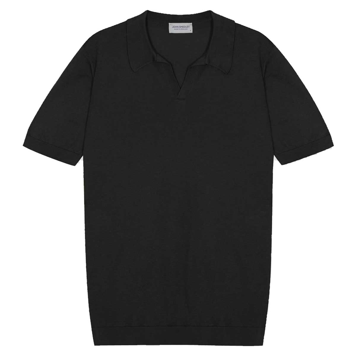JOHN SMEDLEY Noah Polo Shirt – Sea Island Cotton – Black