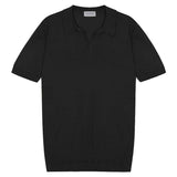 JOHN SMEDLEY Noah Polo Shirt – Sea Island Cotton – Black