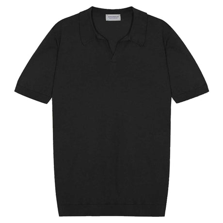 JOHN SMEDLEY Noah Polo Shirt – Sea Island Cotton – Black