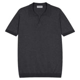 JOHN SMEDLEY Noah Polo Shirt – Sea Island Cotton – Charcoal