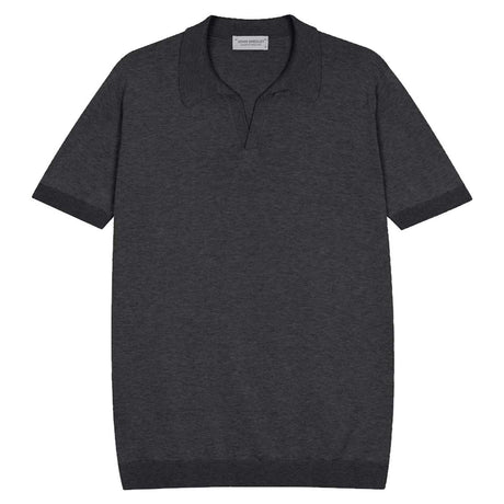 JOHN SMEDLEY Noah Polo Shirt – Sea Island Cotton – Charcoal