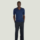JOHN SMEDLEY Noah Polo Shirt – Sea Island Cotton – French Navy