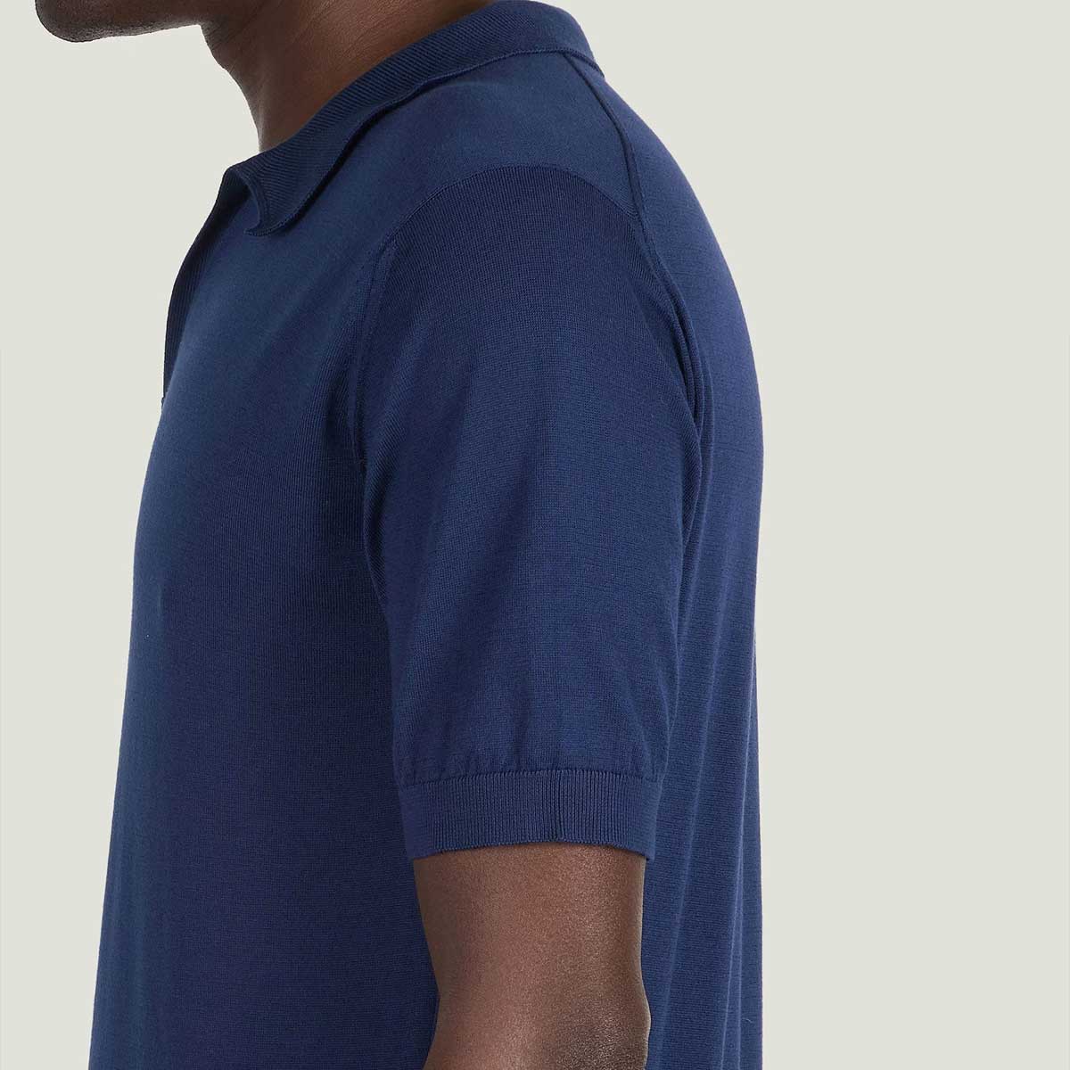 JOHN SMEDLEY Noah Polo Shirt – Sea Island Cotton – French Navy