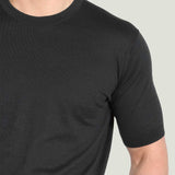 JOHN SMEDLEY Torin T-Shirt – Sea Island Cotton – Black