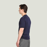 JOHN SMEDLEY Torin T-Shirt – Sea Island Cotton – French Navy