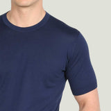 JOHN SMEDLEY Torin T-Shirt – Sea Island Cotton – French Navy