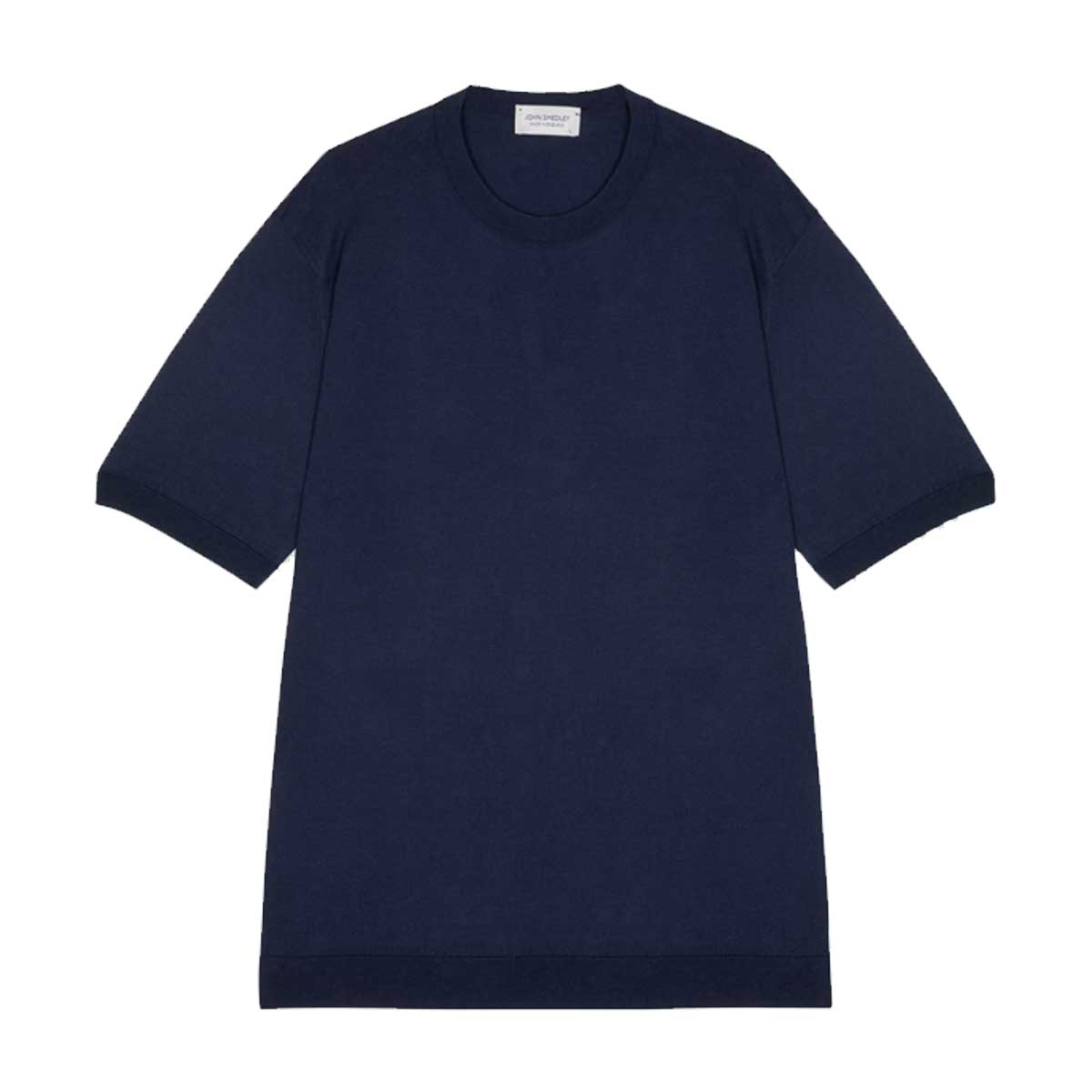 JOHN SMEDLEY Torin T-Shirt – Sea Island Cotton – French Navy