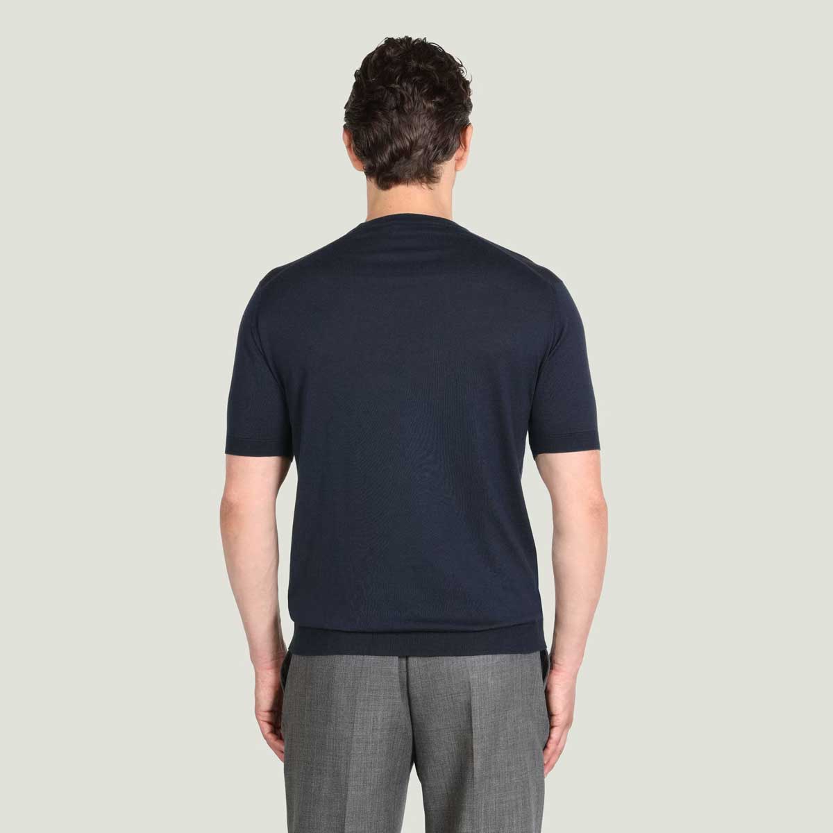 JOHN SMEDLEY Torin T-Shirt – Sea Island Cotton – Midnight