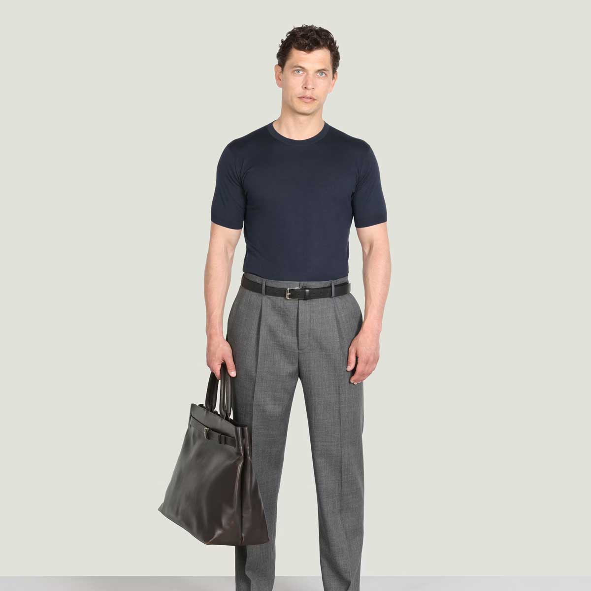 JOHN SMEDLEY Torin T-Shirt – Sea Island Cotton – Midnight
