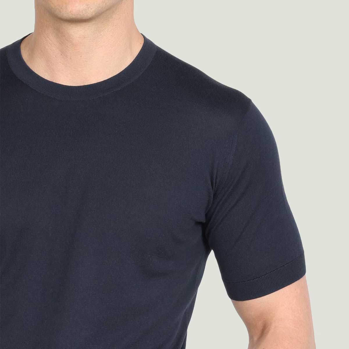 JOHN SMEDLEY Torin T-Shirt – Sea Island Cotton – Midnight