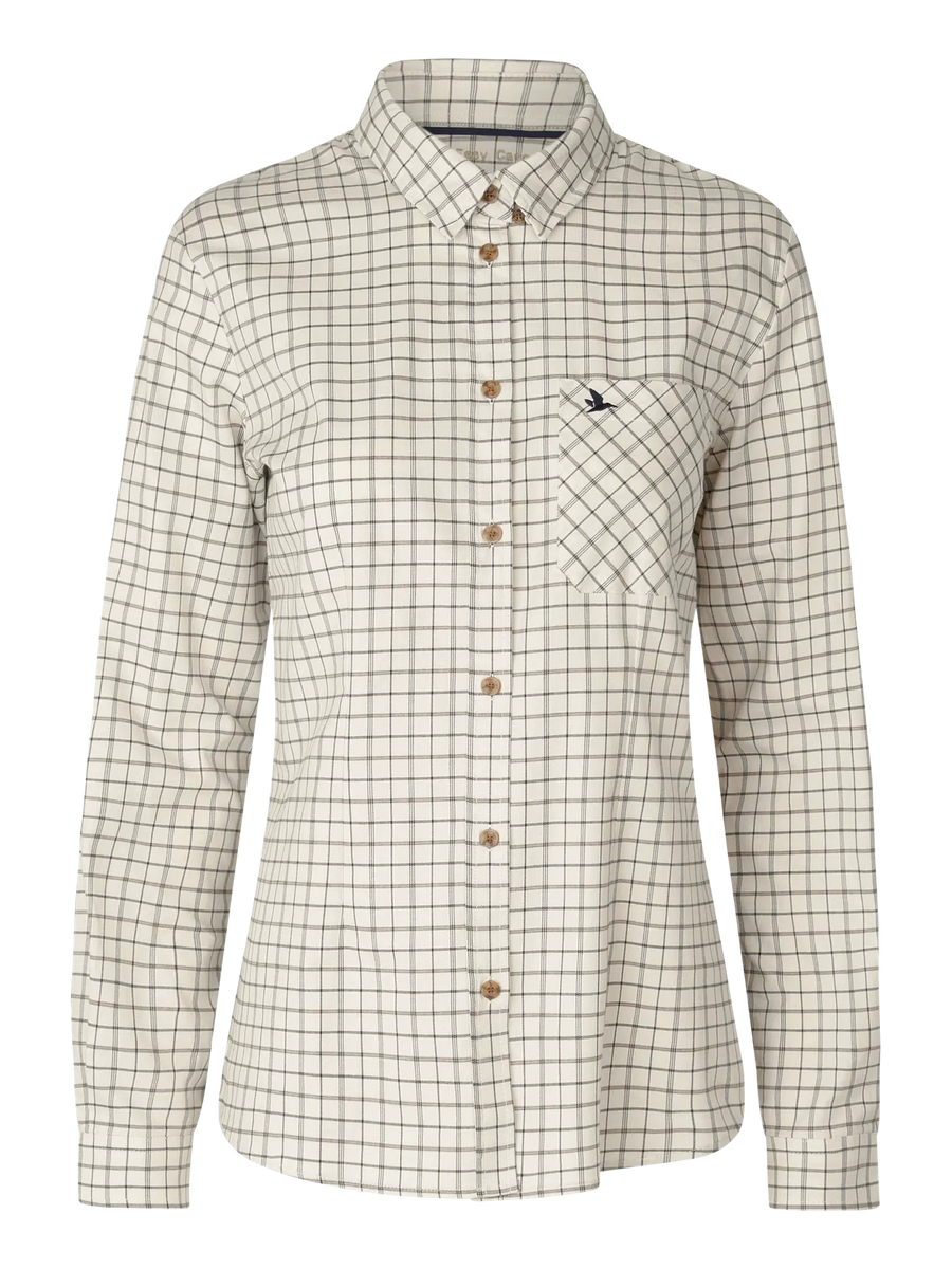 seeland kerry shooting shirt womens estate blue pine green check front
