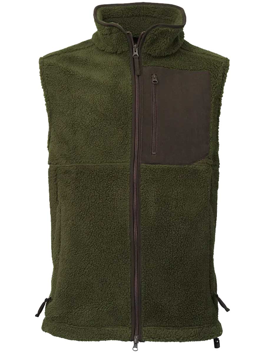 LAKSEN Bear Fleece Zip Vest - Mens - Olive
