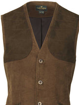 LAKSEN Belgravia Leith Moleskin Shooting Vest - Mens - Bronze
