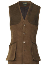 LAKSEN Belgravia Leith Moleskin Shooting Vest - Mens - Bronze