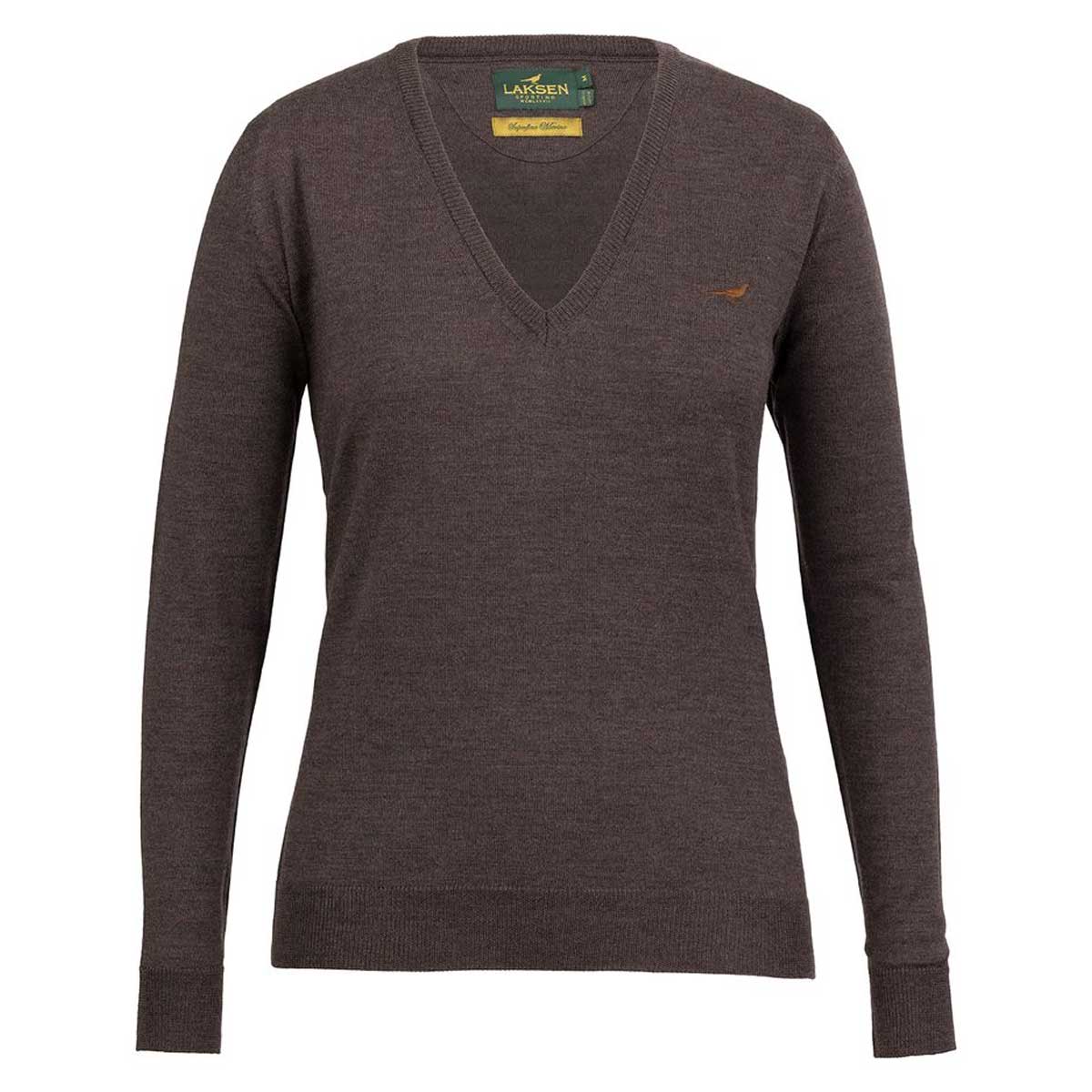 LAKSEN Camilla V-Neck Sweater - Women's - Chocolate
