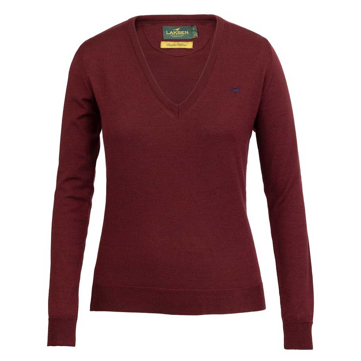 LAKSEN Camilla V-Neck Sweater - Women's - Vintage Red