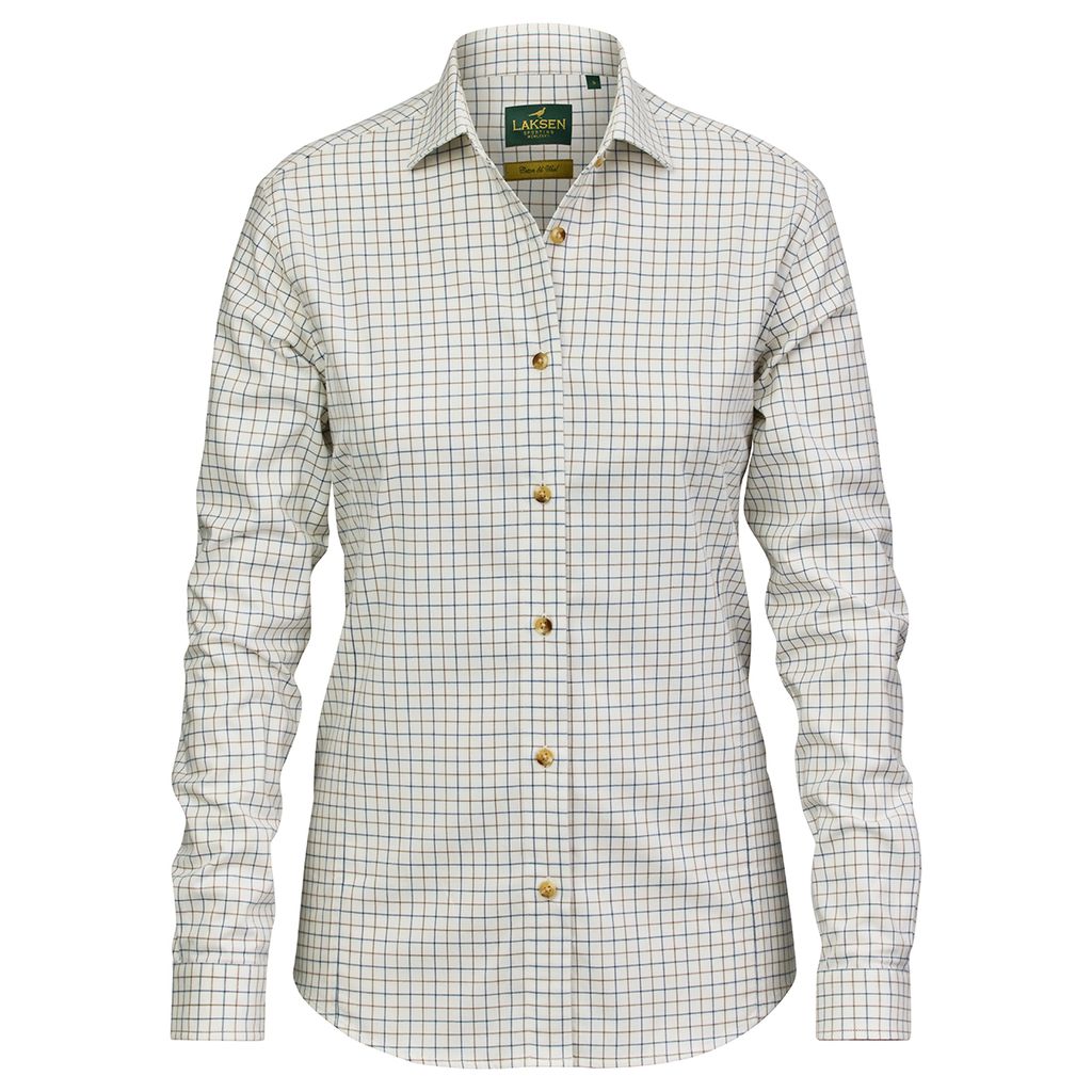LAKSEN Cotton Wool Shirt - Womens - Saga Check