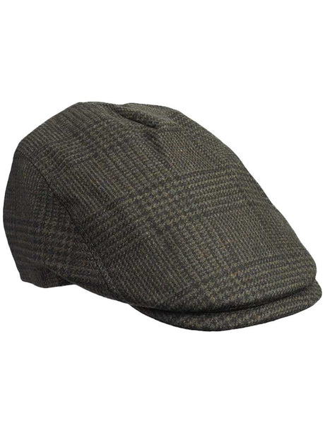 LAKSEN Drivers Flat Cap - Men's - Willow