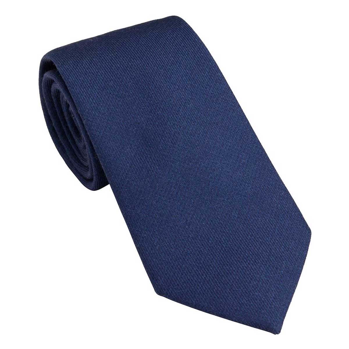 LAKSEN Houndstooth Wool Tie - French Blue
