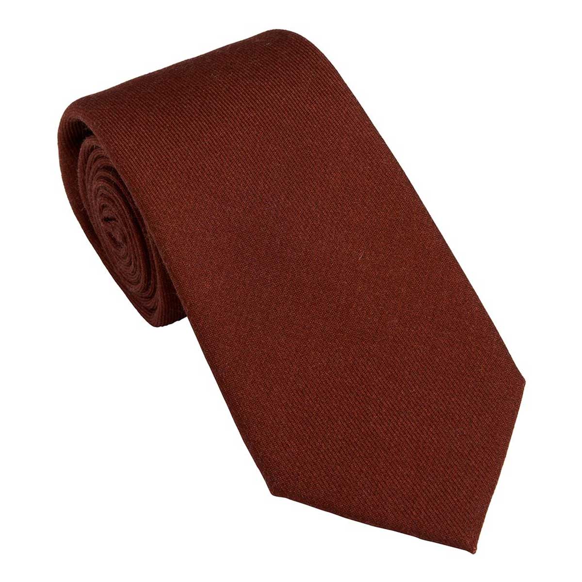 LAKSEN Houndstooth Wool Tie - Wine