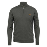 LAKSEN Norfolk Zip Neck Merino Sweater - Mens - Loden Green