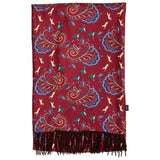 LAKSEN Reversible Game Scarf – Burgundy Paisley