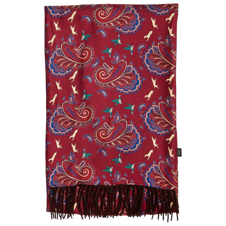 LAKSEN Reversible Game Scarf – Burgundy Paisley
