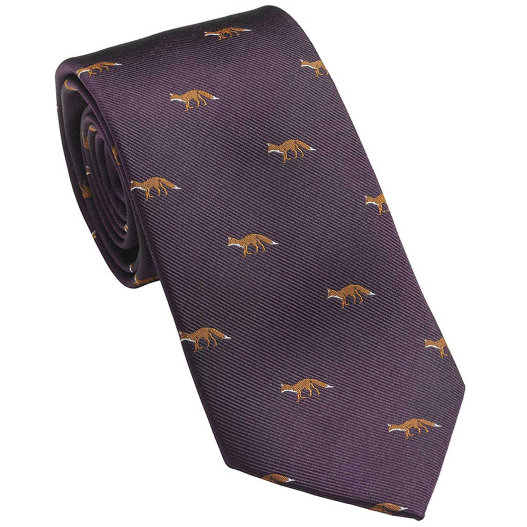LAKSEN Silk Tie - Fox - Purple
