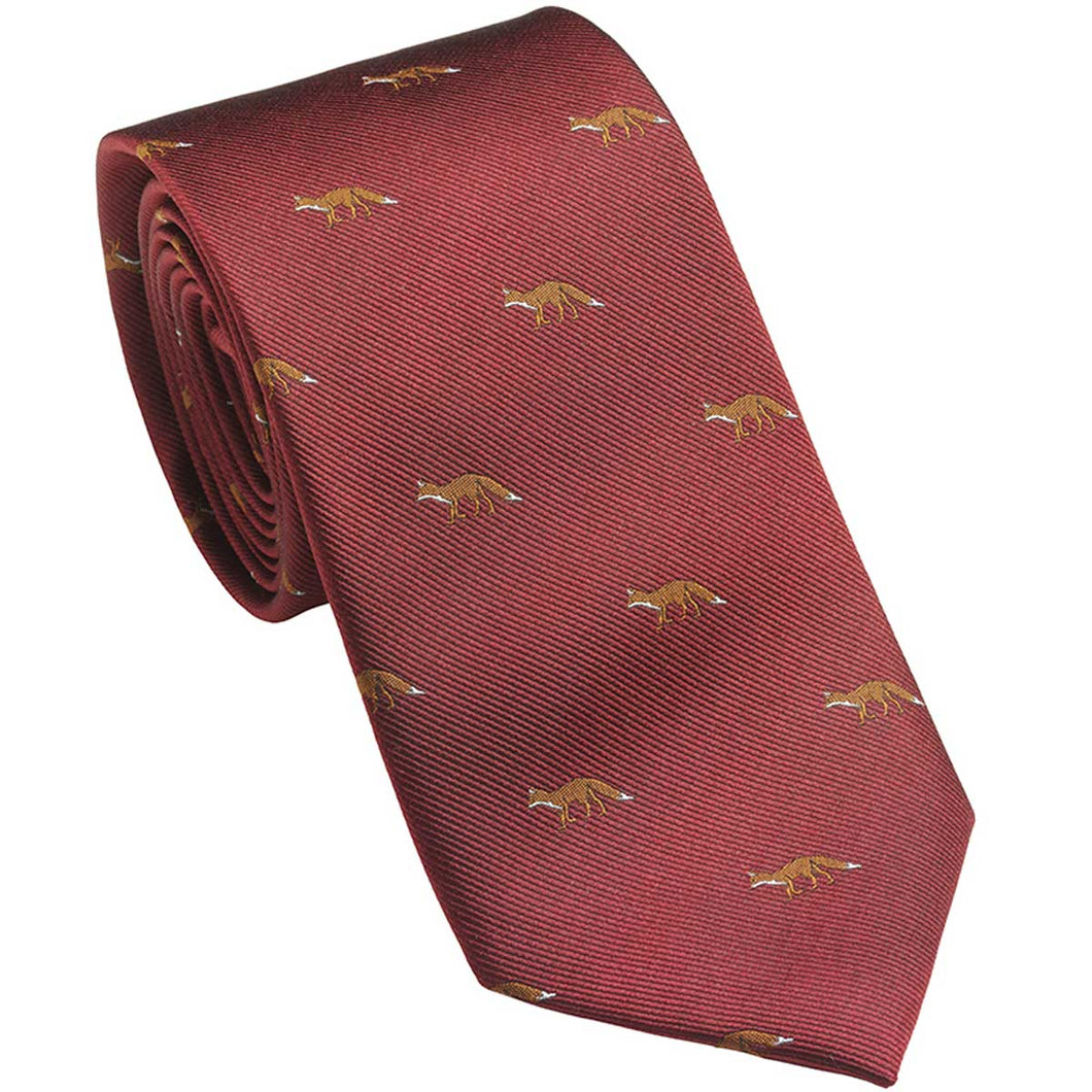 LAKSEN Silk Tie - Fox - Vintage Red