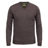 LAKSEN Sussex V-Neck Merino Sweater - Mens - Chocolate