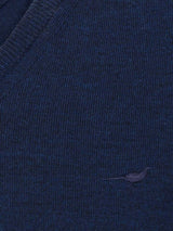 LAKSEN Sussex V-Neck Merino Sweater - Mens - French Blue