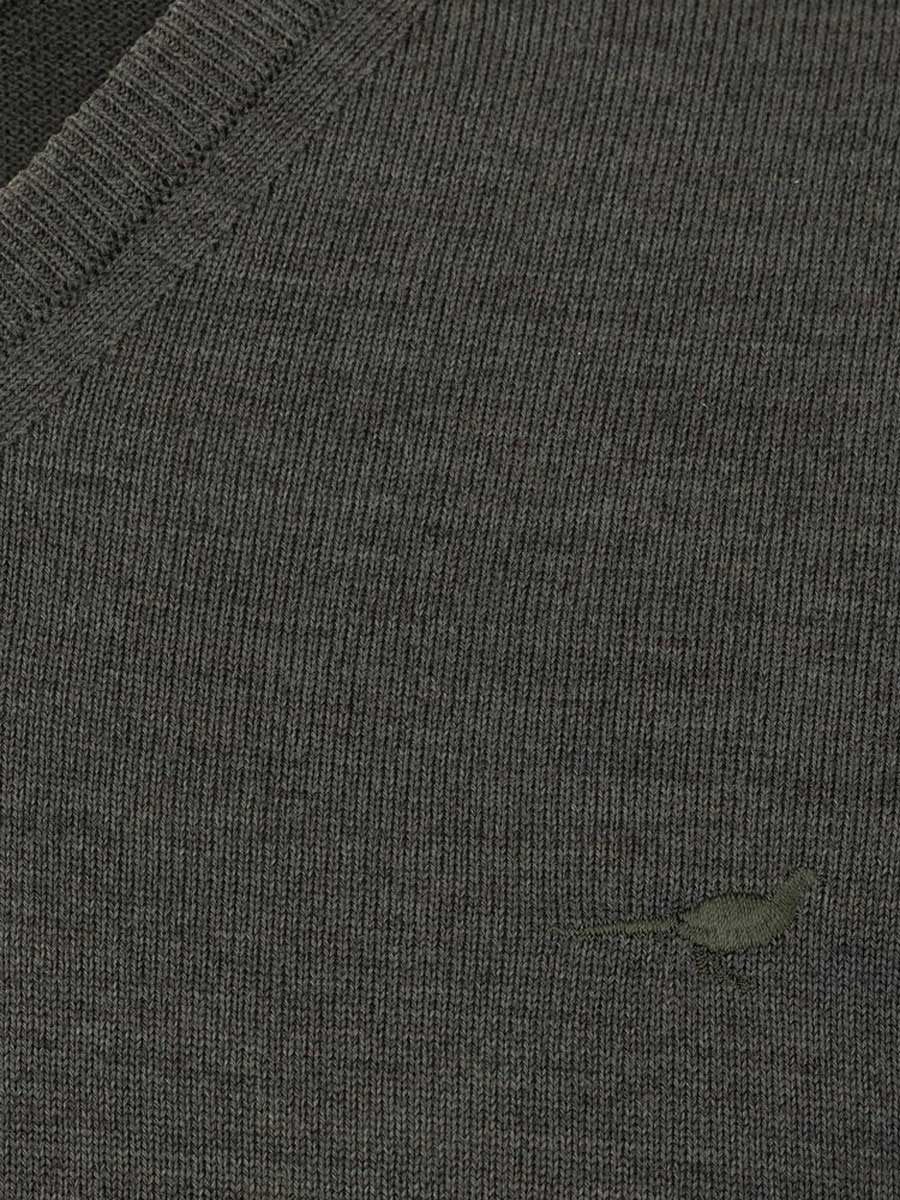 LAKSEN Sussex V-Neck Merino Sweater - Mens - Loden Green